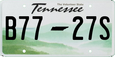 TN license plate B7727S
