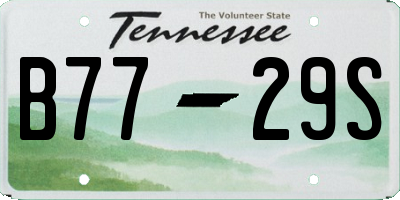 TN license plate B7729S