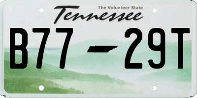 TN license plate B7729T