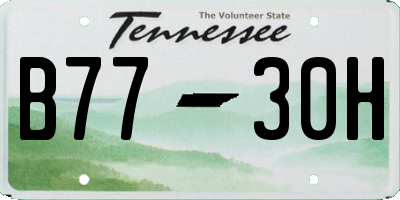 TN license plate B7730H