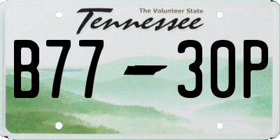 TN license plate B7730P