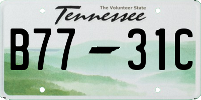 TN license plate B7731C