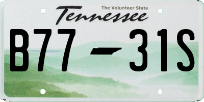 TN license plate B7731S