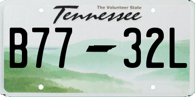 TN license plate B7732L