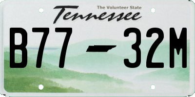 TN license plate B7732M
