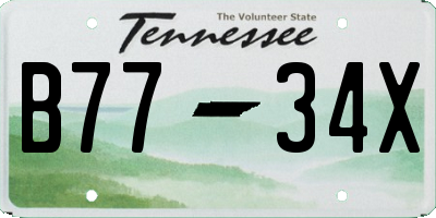 TN license plate B7734X
