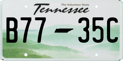 TN license plate B7735C