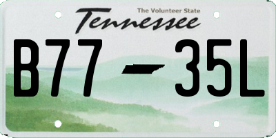 TN license plate B7735L