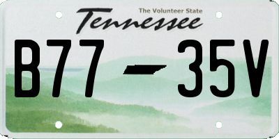 TN license plate B7735V