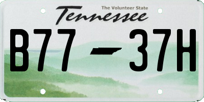 TN license plate B7737H