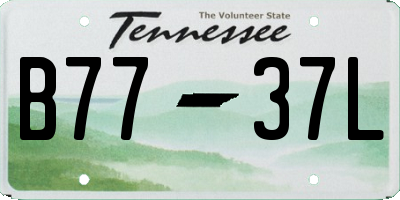 TN license plate B7737L