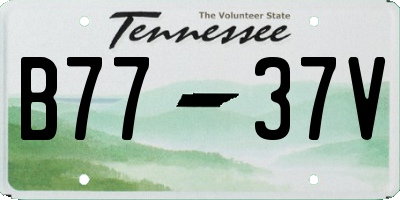 TN license plate B7737V