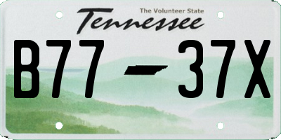 TN license plate B7737X