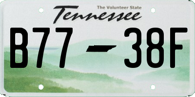 TN license plate B7738F