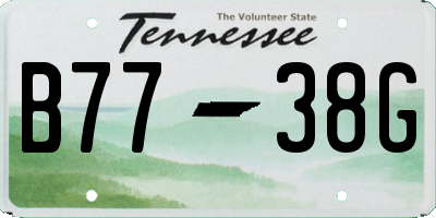 TN license plate B7738G