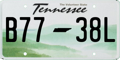 TN license plate B7738L