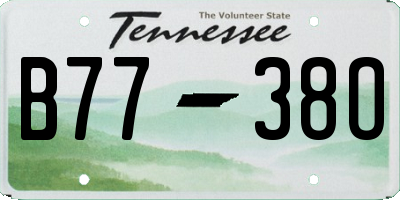 TN license plate B7738O
