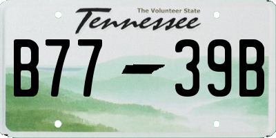 TN license plate B7739B