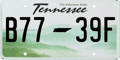 TN license plate B7739F