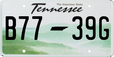TN license plate B7739G