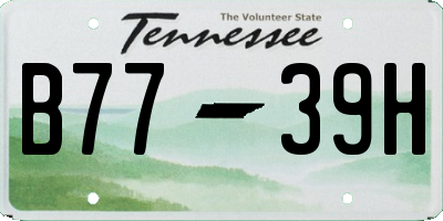 TN license plate B7739H