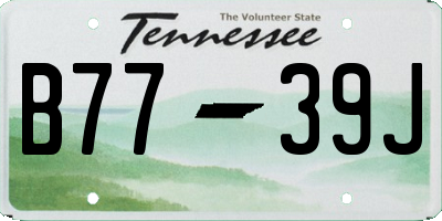 TN license plate B7739J