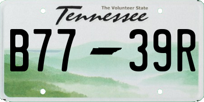 TN license plate B7739R