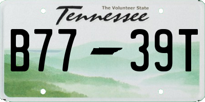 TN license plate B7739T