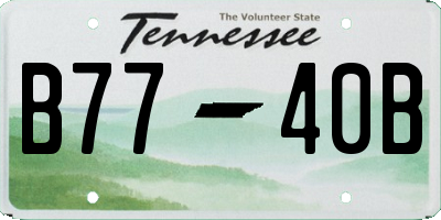 TN license plate B7740B