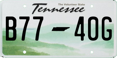 TN license plate B7740G
