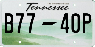 TN license plate B7740P