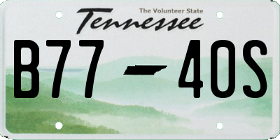 TN license plate B7740S