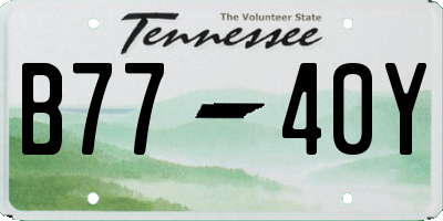 TN license plate B7740Y