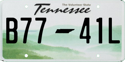 TN license plate B7741L