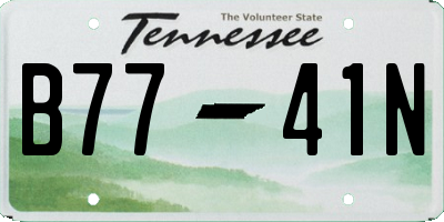 TN license plate B7741N