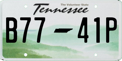 TN license plate B7741P