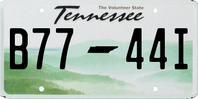 TN license plate B7744I