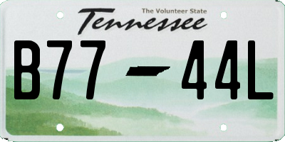 TN license plate B7744L