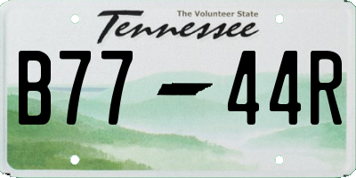 TN license plate B7744R