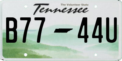 TN license plate B7744U