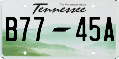 TN license plate B7745A