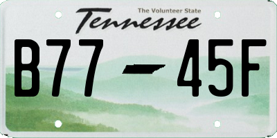 TN license plate B7745F