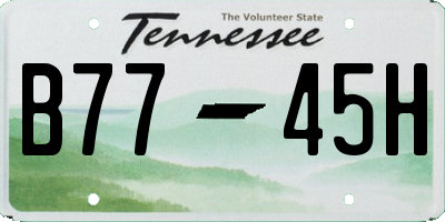 TN license plate B7745H
