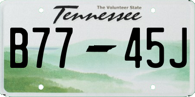 TN license plate B7745J