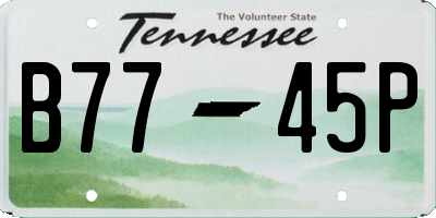 TN license plate B7745P