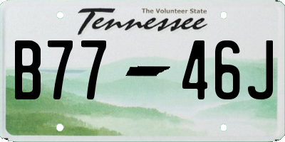 TN license plate B7746J