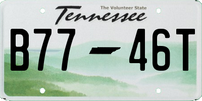 TN license plate B7746T