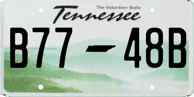 TN license plate B7748B