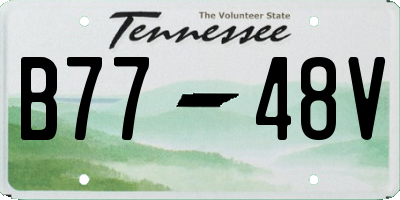 TN license plate B7748V