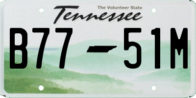 TN license plate B7751M